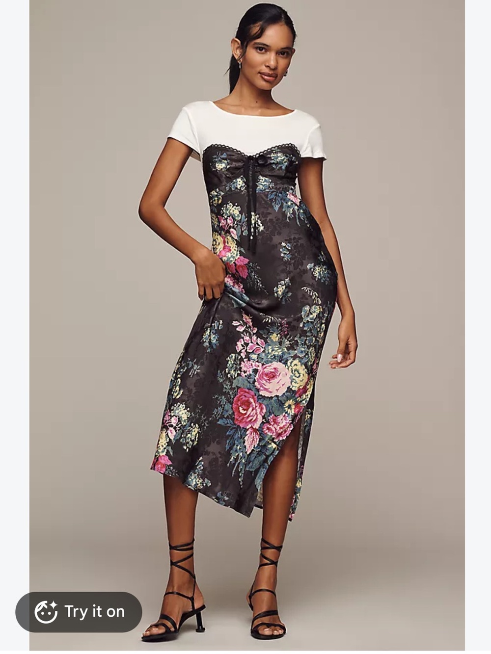 By Anthropologie Twofer Midi Slip Dress Medium